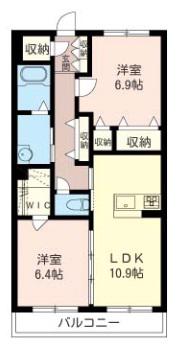ル・ブルジョン(2LDK/3階)の間取り写真
