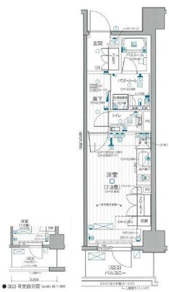 デュオステージ関内II(ワンルーム/6階)の間取り写真