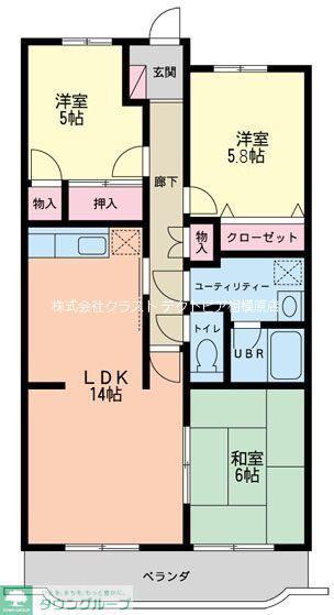 グランディール(3LDK/3階)の間取り写真