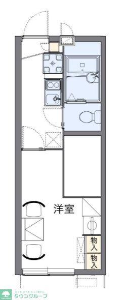 レオパレスフリージア(1K/1階)の間取り写真
