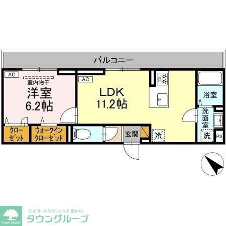 D-SOLACE新千葉3丁目(1LDK/3階)の間取り写真
