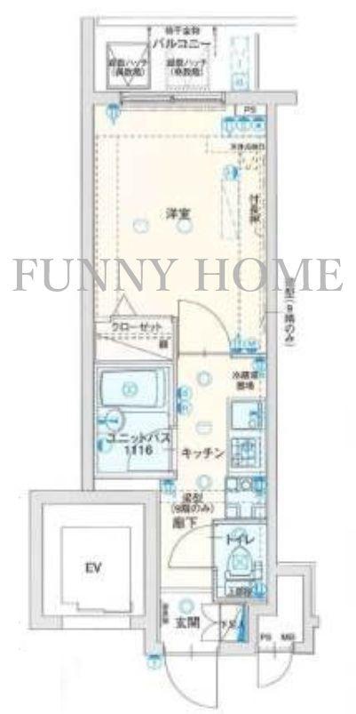 ヴェルト三軒茶屋II(1K/2階)の間取り写真