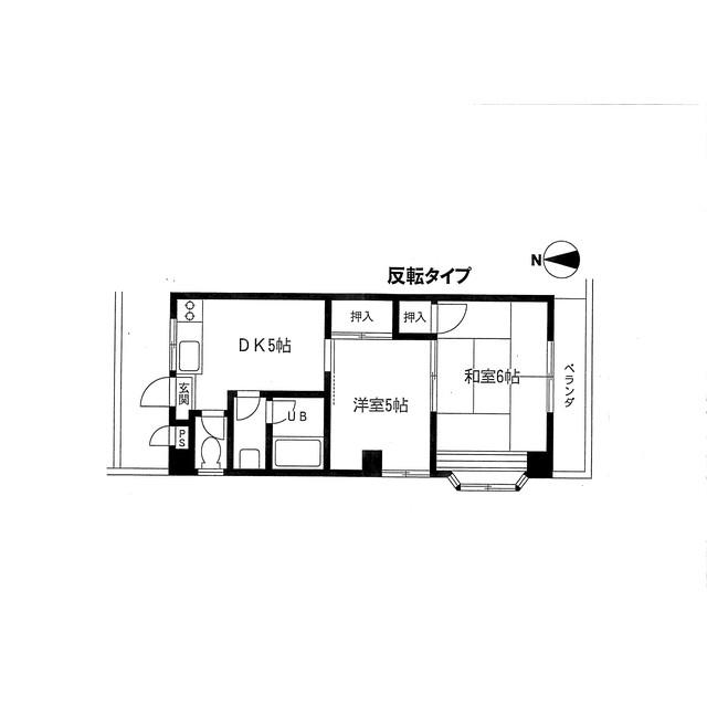 オレンジコート藤沢(2DK/3階)の間取り写真