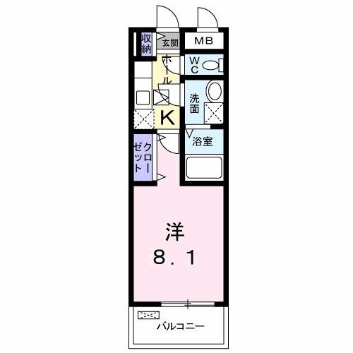 クラッシーネ(1K/3階)の間取り写真