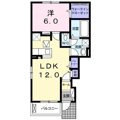 ハートホーム II(1LDK/1階)の間取り写真