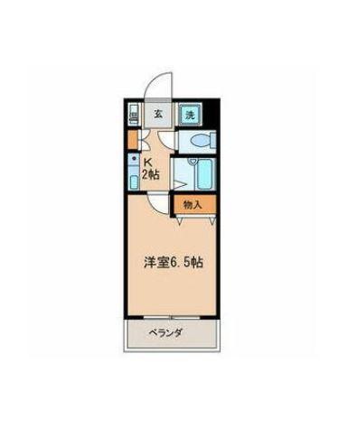 セントラルパークハイツ(1K/2階)の間取り写真