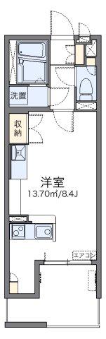 レオネクストテルス(ワンルーム/2階)の間取り写真