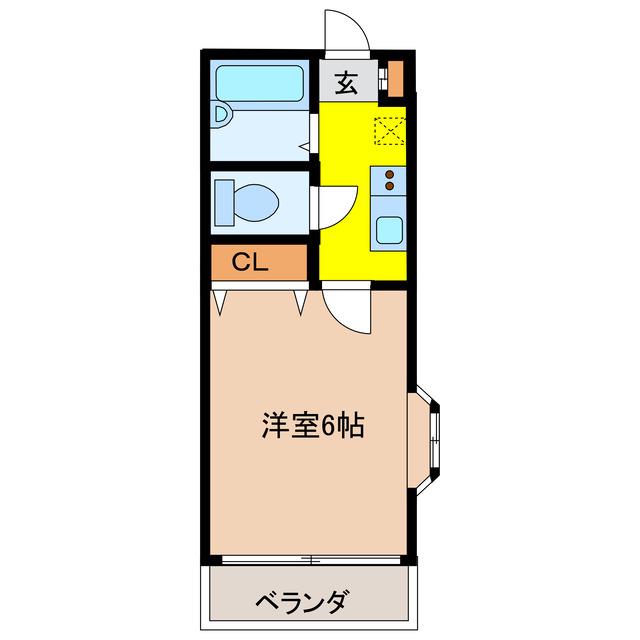 エムズ リレア(1K/1階)の間取り写真