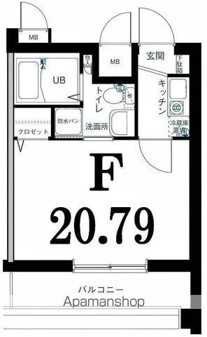 グリフィン新横浜・アリーナ前(1K/8階)の間取り写真