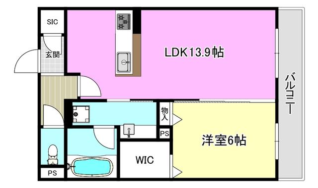 ラヴィエール南茨木I(1LDK/1階)の間取り写真