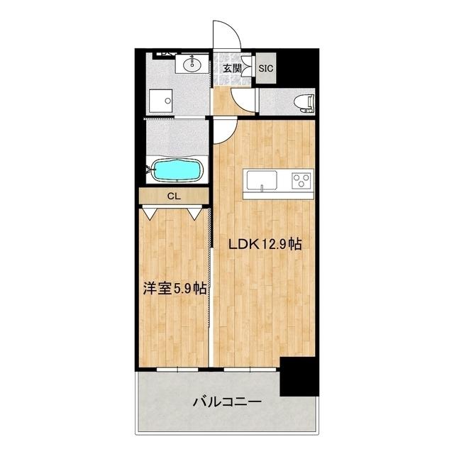 フィネストリーノ守谷(1LDK/8階)の間取り写真