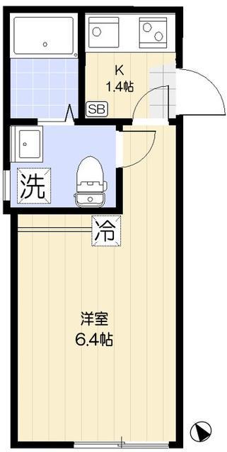 ビンカーサ(1K/2階)の間取り写真