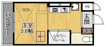 UEGAHARA Ⅹ(ワンルーム/1階)の間取り写真