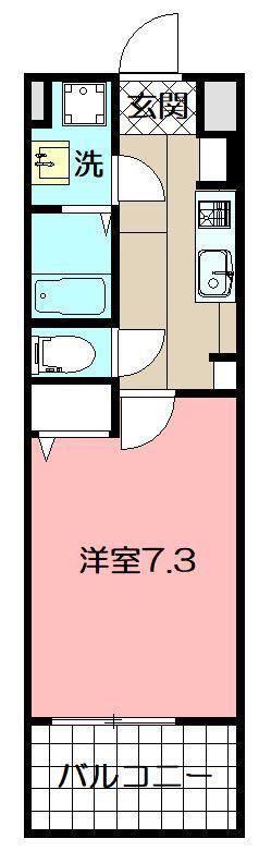 MDI PROSPERARE 北九州市立大学前(1K/12階)の間取り写真