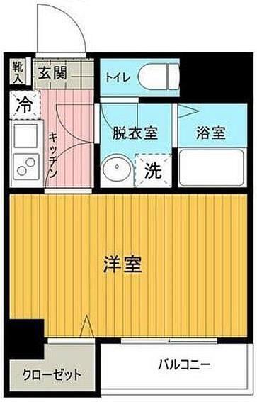 スカイコート銀座東第2(1K/3階)の間取り写真