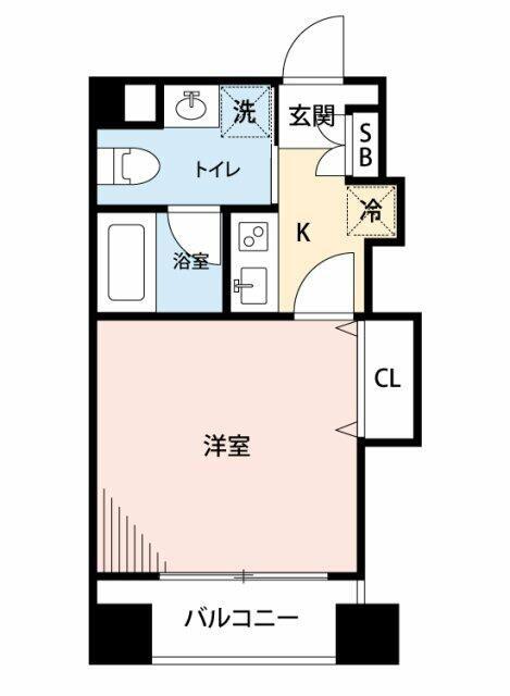 マイナビSTAY椎名町駅南口(1K/3階)の間取り写真