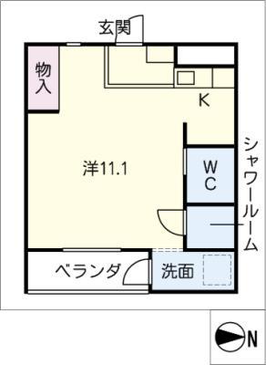 NUTS IMAIKE(ワンルーム/4階)の間取り写真