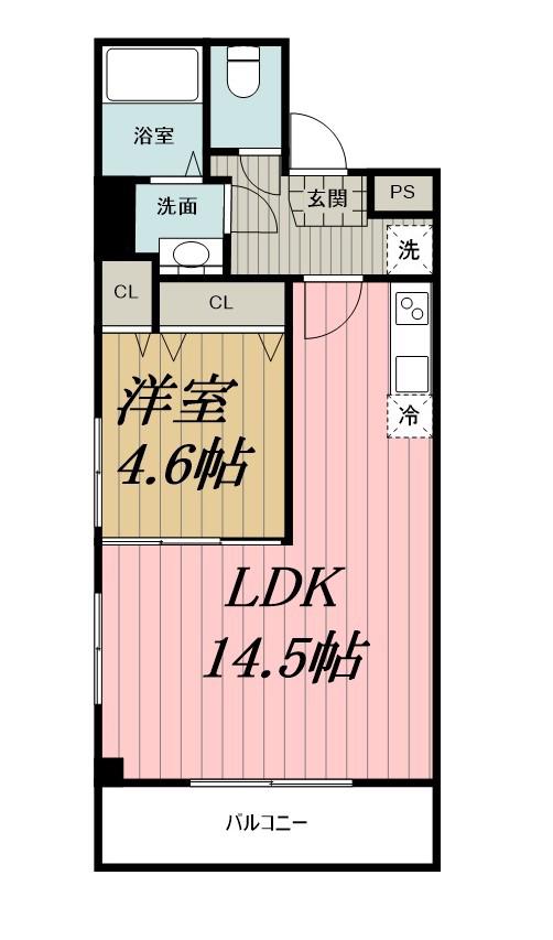 富士見NAMEKI MANSION(1LDK/7階)の間取り写真