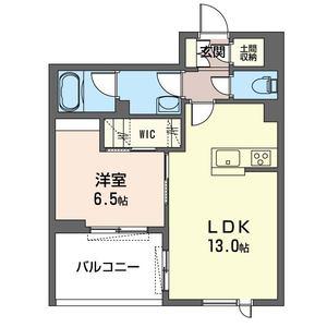 SHIRAKABA TERRACE(1LDK/2階)の間取り写真