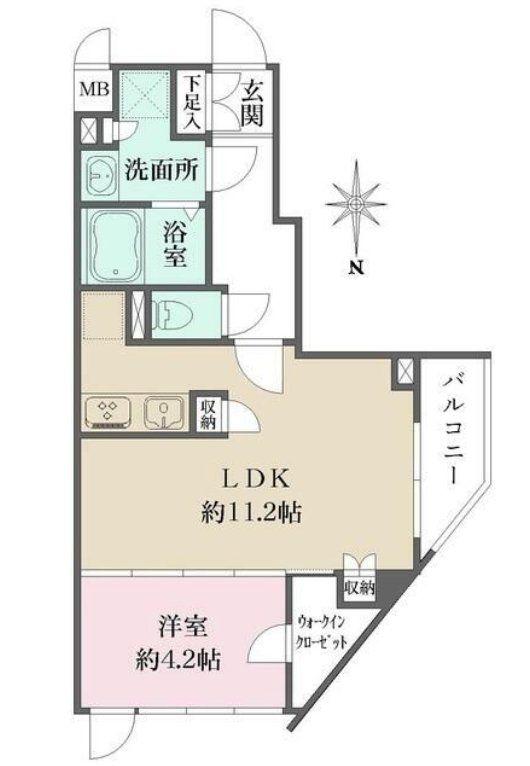 ソフィア哲学堂(1LDK/4階)の間取り写真