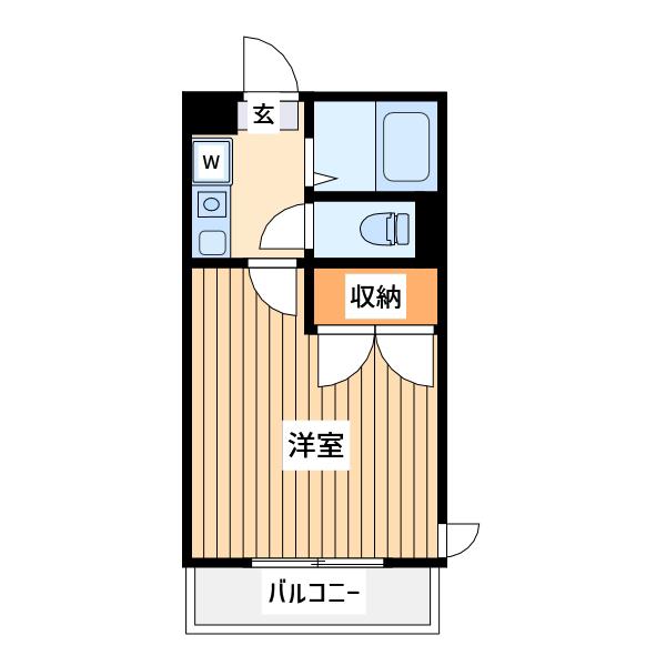 レオパレス上平間ACT(1K/3階)の間取り写真