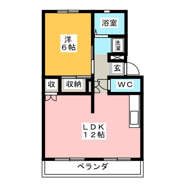 Gクレフ(1LDK/2階)の間取り写真