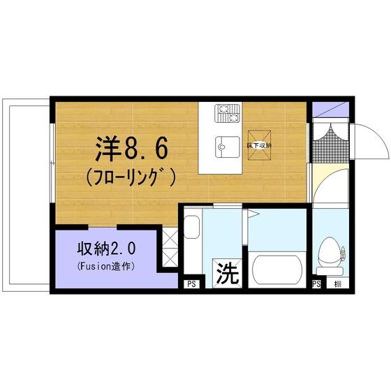 コティ桜ヶ丘(ワンルーム/1階)の間取り写真
