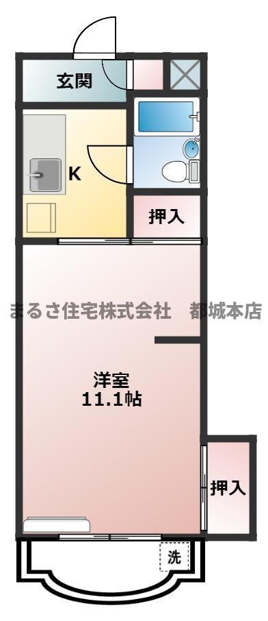 ステーションコーポ(1K/2階)の間取り写真