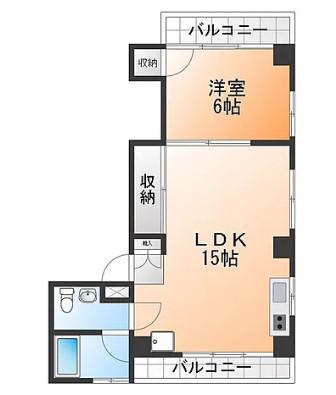 アクアコート麻布(1LDK/4階)の間取り写真