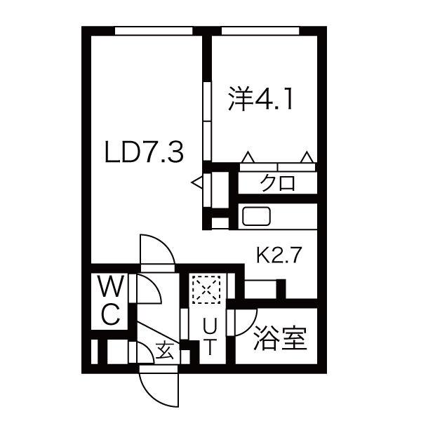 FIORE BIANCA桑園(1LDK/3階)の間取り写真