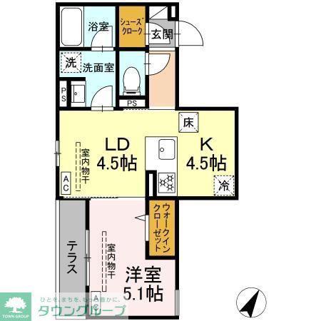 アリアリュクス(1LDK/3階)の間取り写真