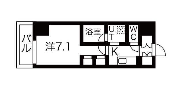 シーズンフラッツ押上サウス(1K/8階)の間取り写真