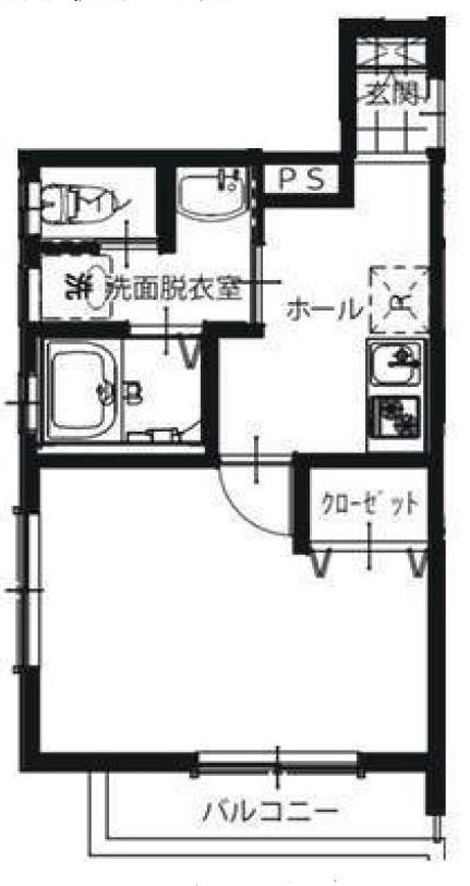 浦安市猫実マンション(ワンルーム/2階)の間取り写真