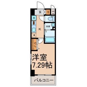 ESTACION KANAYAMA ウエスト・イースト(1K/8階)の間取り写真