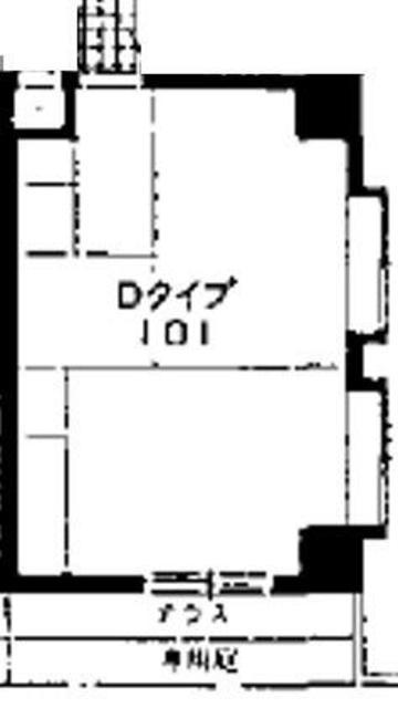 ライオンズマンション相模原第2(1DK/1階)の間取り写真