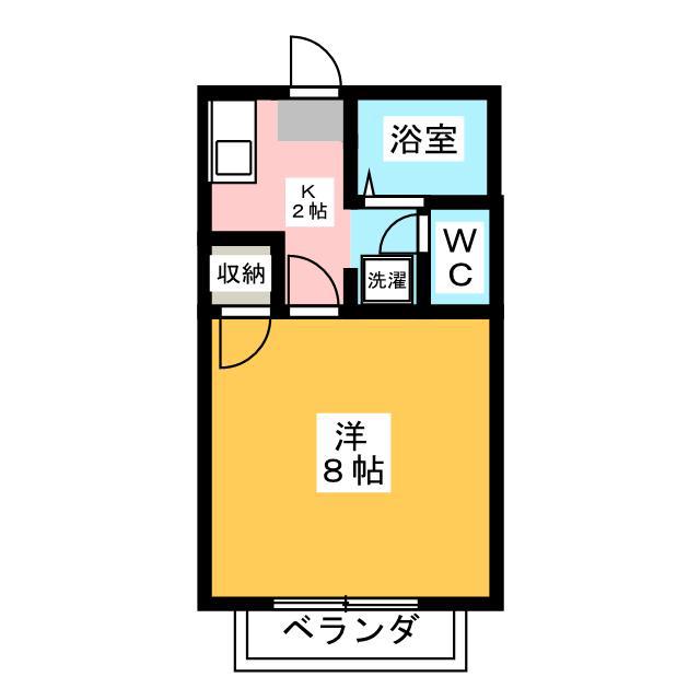 ハイツリープ(1K/2階)の間取り写真