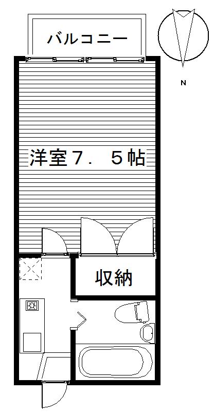 アーバニーハイム柴崎(1K/2階)の間取り写真