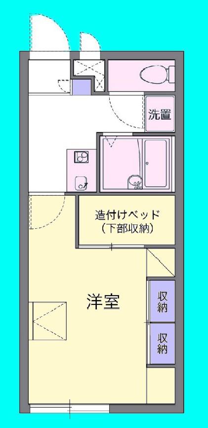 ラ・ネージュ(1K/2階)の間取り写真