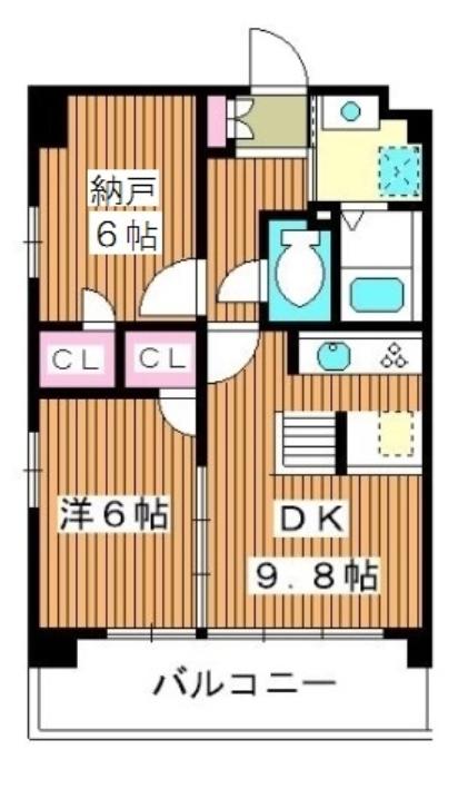 朝日ルミエール(1SDK/1階)の間取り写真