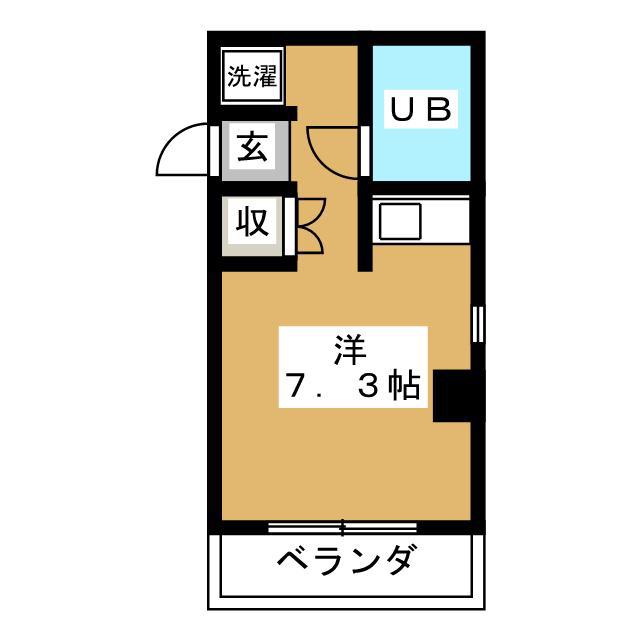 トライアーバン(ワンルーム/3階)の間取り写真