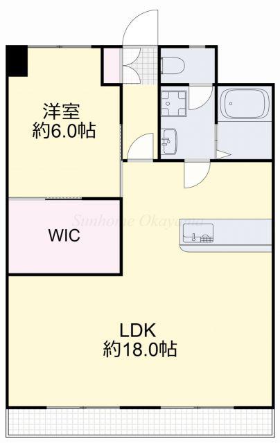 さつきマンション(1LDK/2階)の間取り写真