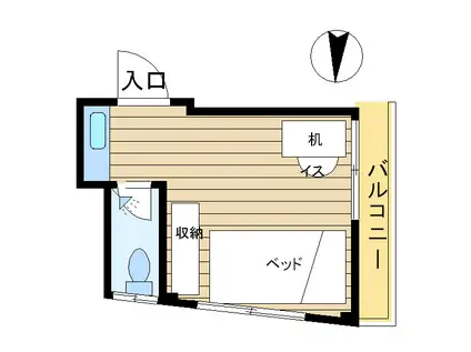 マンション高野(ワンルーム/2階)の間取り写真