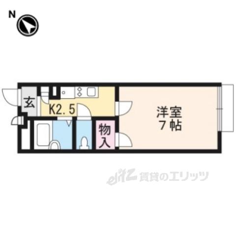 レオパレスMUTSUMI(1K/2階)の間取り写真