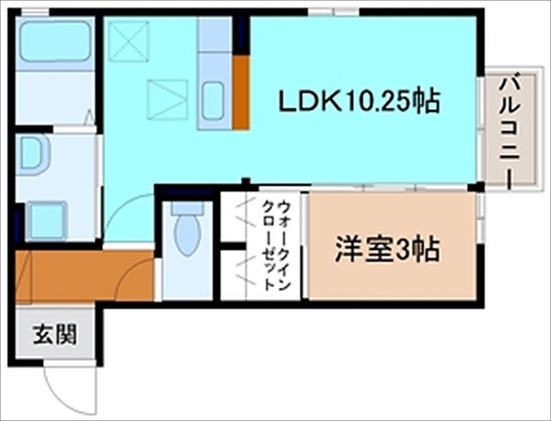 セレッソ(1LDK/1階)の間取り写真