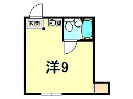 れじでんしあ甲東園(ワンルーム/3階)の間取り写真