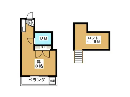 クリスタルコーポ荻窪(ワンルーム/2階)の間取り写真