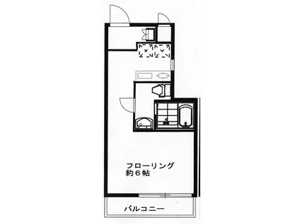 瀬田2丁目マンション 女性限定 オートロック付き 2階(ワンルーム/2階)の間取り写真