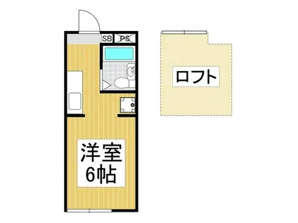 リベルデ(1K/2階)の間取り写真