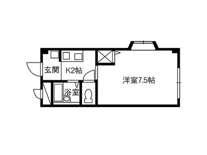 エメローズ汐田(1K/2階)の間取り写真