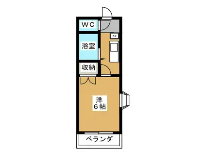 ステイトリーコート橋本(1K/2階)の間取り写真